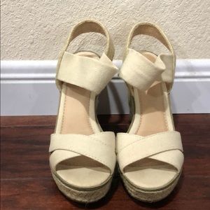 Cream colored wedges